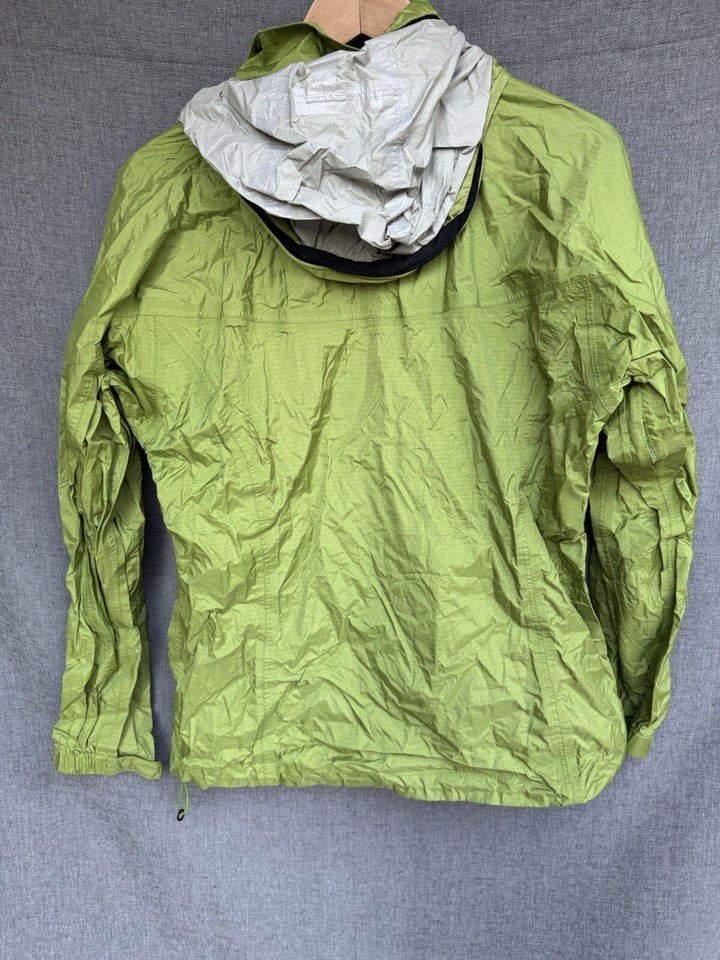 Marmot Rain Jacket Womens Medium Green Full Zip Hooded Lightweight