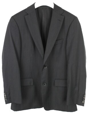 Hugo Boss Pasini1/Movie1 Blazer Herren US 36R Wolle Nadelstreifen Reverskragen