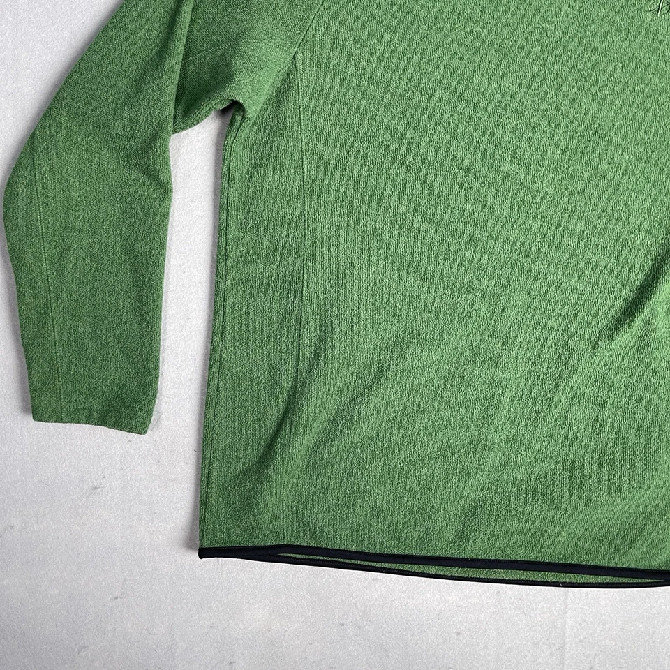 Pullover informal Nordic Track cuello redondo polar suéter hombre medio verde manga larga Foto 4 de 4