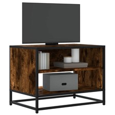 Image of Industrial Wooden TV Stand Tele Cabinet Home Entertainment Media Unit Storage