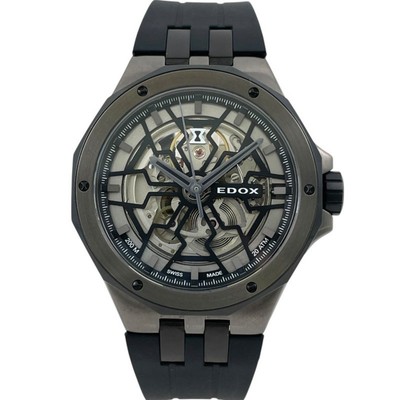 EDOX Delfin Mechano 85303 357GN NGN Men Watch SS Rubber Original AT