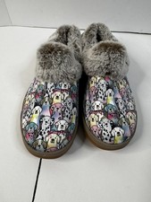 Bobs Skechers Too Cozy Comfort Slippers Dapper Pups Women's 7 Grey