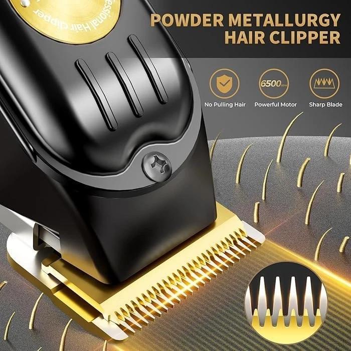 Tagliacapelli Professionale per Uomo, Tagliacapelli Professionale da Barbiere e Trimmer  - Immagine 3 di 4