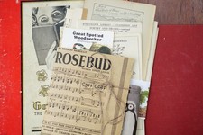 junk journal Pack 50 vintage papers & pages varying sizes mixed media scrap book