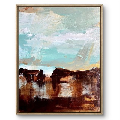 Original Art Signed Canvas Abstract Landscape 11x14 Designer Brand New