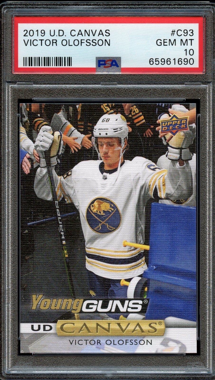 2019-20 Upper Deck Canvas Victor Olofsson Young Guns Card #C93 PSA 10