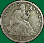 1857-S Seated Liberty Half Dollar Fine F Coin #40396