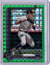Aaron Schunk #44/99 Rookie Green Geometric Refractor 2025 Topps Chrome Baseball