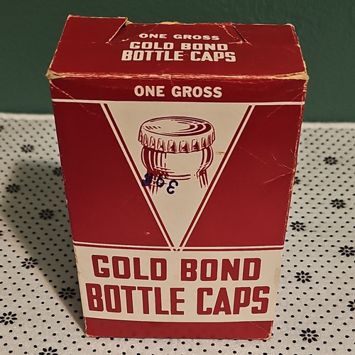 Gold Bond Gold Bottle Crown Caps Bottle Caps, One Gross Box (144)