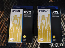 2028 GENUINE LOT EPSON 822 YELLOW INK WORKFORCE WF-3820 4820 4830-4834 SEALED
