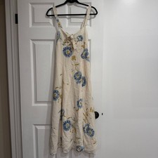 Reformation Floral Tie Front Midi Slip Dress Size 4 NWOT