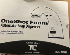 OneShot Foam Automatic Soap Dispenser TC Commercial Stock# 750339 lot of 4