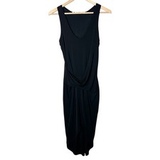 Rachel Roy black sleeveless midi sheath dress size small S B146