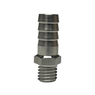 M10X1.5 Male Thread To 10mm 3/8  Hose Barb Stainless Steel Fitting Adapter