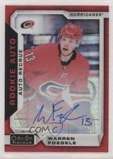 2018-19 O-Pee-Chee Platinum Rookie Autos Red Prism 28/50 Warren Foegele Auto 5mc