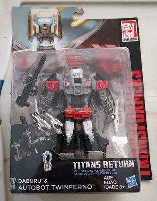 Transformers Titans Return Deluxe Headmaster Daburu & Autobot Twinferno Moc
