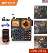 APP Control Shortwave Radio, AIR/FM/AM/VHF/SW/WB Receiver, Portable Radio Rec...