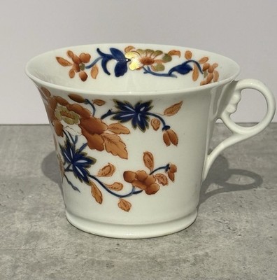 Antike Chamberlain Worcester Muster 880 rot blau & gold Blumen Tasse um 1815