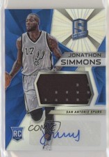 2015-16 Panini Spectra Rookie Jersey Auto Prizms Jonathon Simmons #132 Auto 0s3