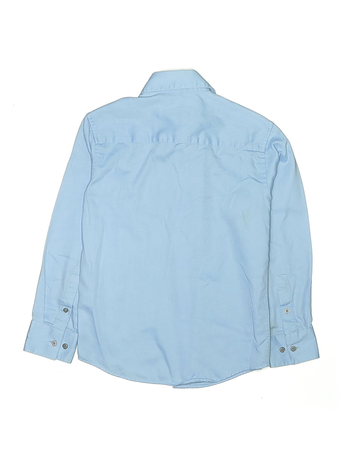 Calvin Klein Boys Blue Long Sleeve Button-Down Shirt 8 thumbnail 2