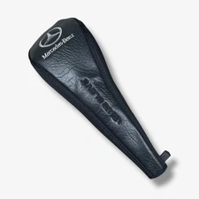 Mercedes Benz Club Glove Driver Headcover Golf Black Leather Zipper