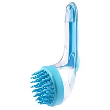 zmzdp 1PCS Pet Bath Brush with Soap Dispenser New 2 in 1 Shampoo Blue
