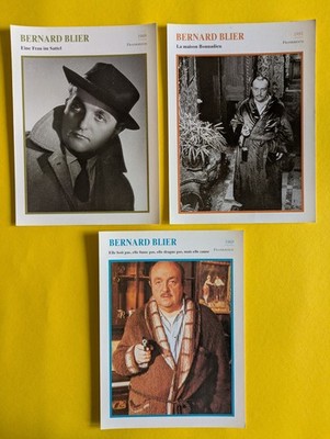 BERNARD BLIER / 3 Filmstar - Sammelkarten