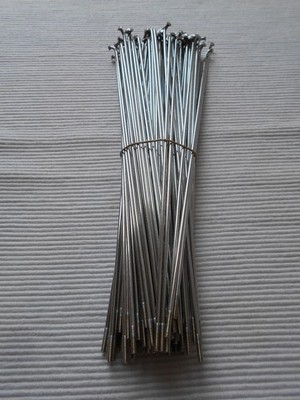 10 Fahrrad Speichen 2,0 x 281mm Edelstahl Union Berg silber