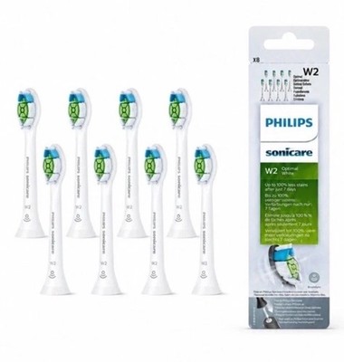 8X Philips Sonicare W2 Optimal Weiß  Standard Bürstenköpfe Neu