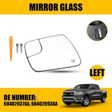 1PCS Left Side Wing Heated Tow Mirror Glass Clear Fit Dodge RAM 1500 2019-2025