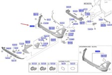 Hyundai Kona SX2 Heck Stoßstange untere Abdeckung 86612Be100 Neue echte