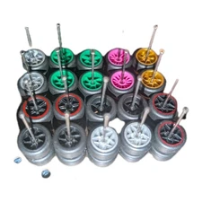 10 HOT premium custom swap sets Real Riders Wheels Rims rubber Tires 1/64 tire