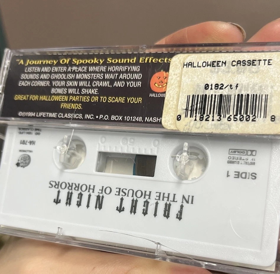 Vintage Fright Night Spooky Sound Effects Cassette Tape 1994 Halloween - Image 4 of 4