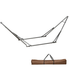 2 in 1 Foldable Hammock Stand Clothes Drying Rack Garden Frame