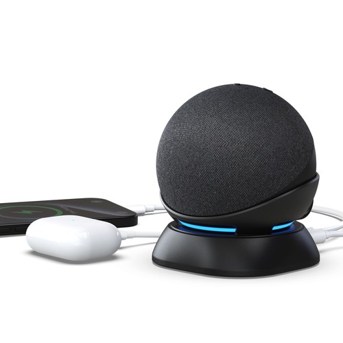 Supporto per Amazon Echo DOT 4/5 GEN e Smartphone con Ricarica USB C/a Doppia prezzo ebay