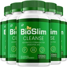 (5 Pack) BioSlim Cleanse Capsules – Bio Slim Digestive Support, Gut Wellness