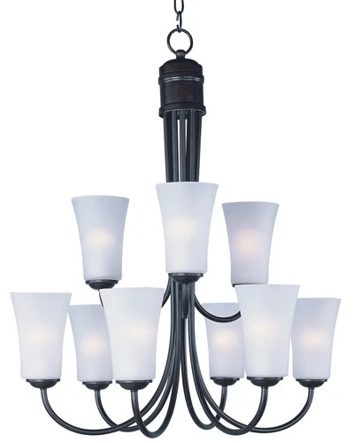Maxim 10046FTOI Logan 28.5" 9-Light Multi-Tier Chandelier in Oil Rubbed Bronze - Picture 2 of 2