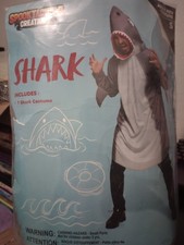 Spooktacular Creations Shark Costume Adult Men's Size Small Gray Halloween
