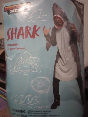 Spooktacular Creations Shark Costume Adult Men's Size Small Gray Halloween
