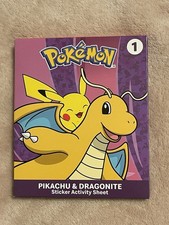 McDonalds Pokemon 1 Sticker Activity Sheet Happy Meal Toy 2024