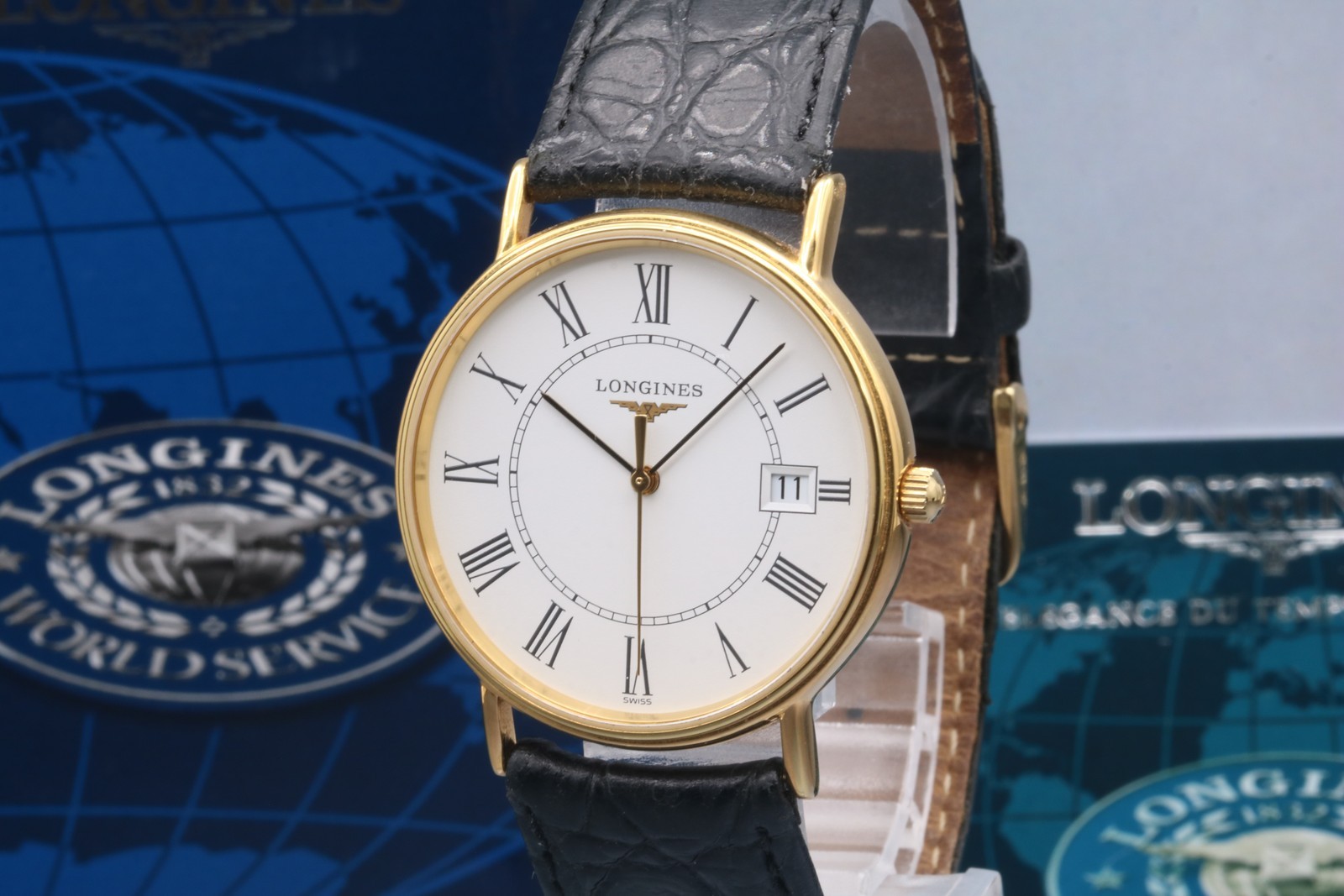 [N NEUWERTIG] Longines Grand Classic L4.720.2 White Roman Date Quartz...
