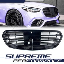 Schwarz K&uuml;hlergrill Frontgrill f&uuml;r Mercedes-Benz S-Klasse W223 Limo mit ACC ab20