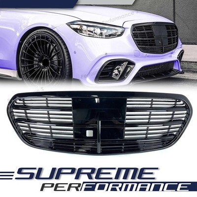 Schwarz Kühlergrill Frontgrill für Mercedes-Benz S-Klasse W223 Limo mit ACC ab20