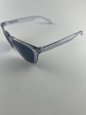 Oakley Frogskins Crystal Clear Violet Iridium Lens Gen 2 Frame Crack For Parts