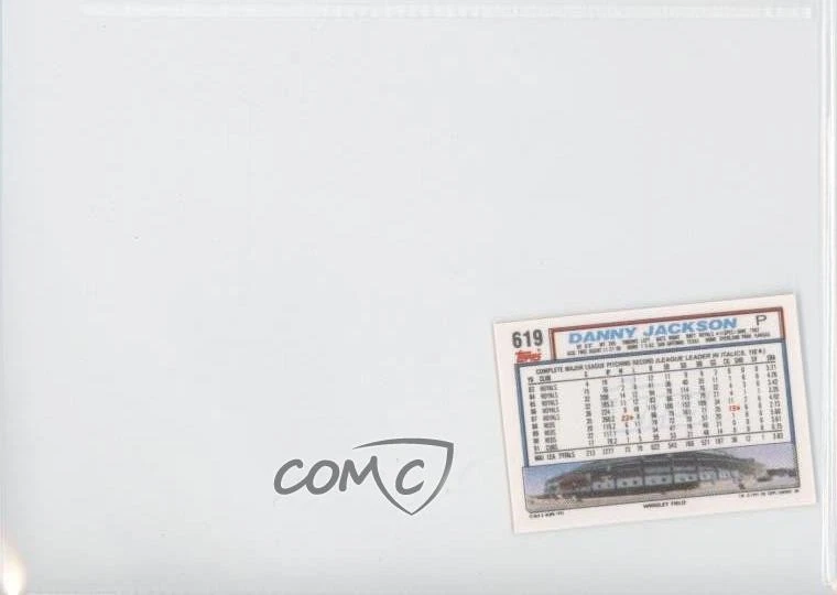 1992 Topps Micro Box Set Danny Jackson #619 - Image 2 of 2