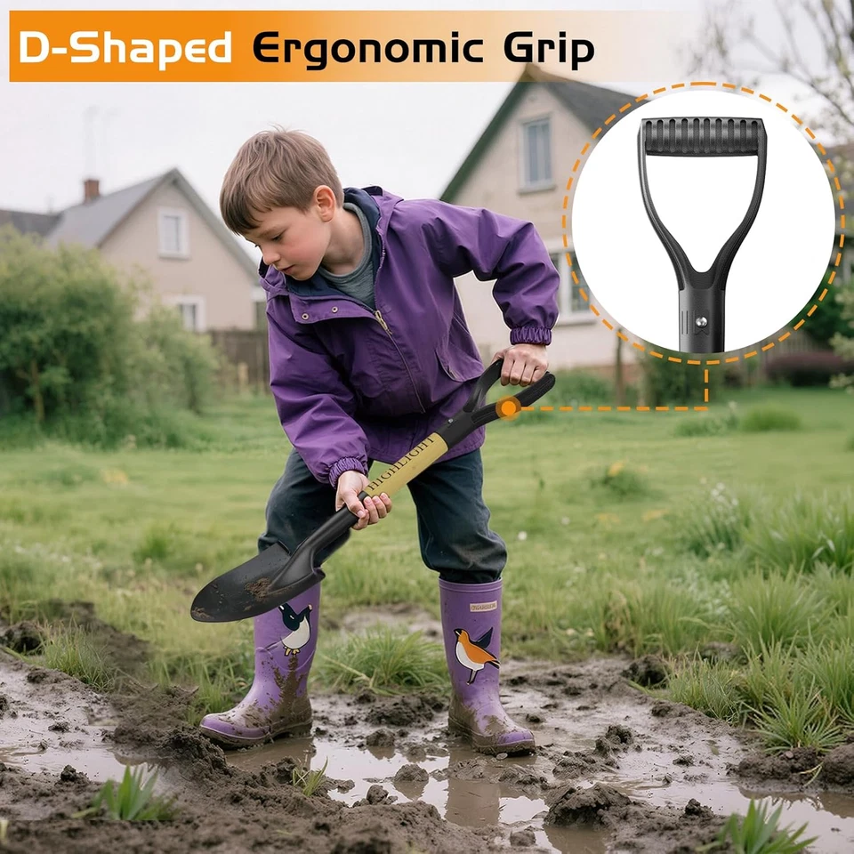 Kids Shovel, Small Shovels for Digging, Overall Length 28 Inches, Mini D Hand... - Image 2 of 4