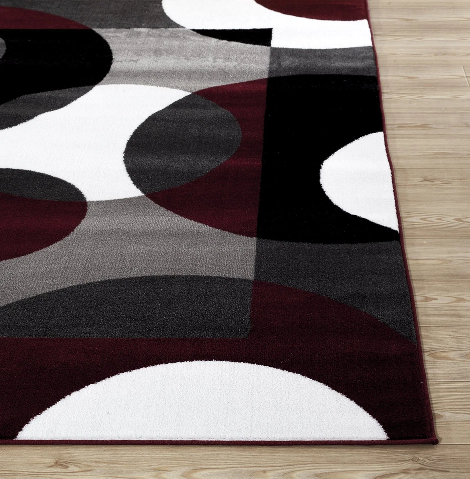 Modern Circles Carpet Easy Maintenance for Home Office,Living Room,Bedroom,Ki... - Image 3 of 4