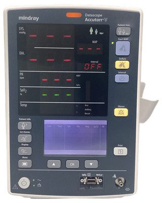 MINDRAY DATASCOPE ACCUTORR V VITAL SIGNS MONITOR @