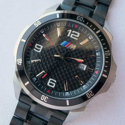BMW M Power Motorsport Carbon Dial Racing Competition Car Accessory Swiss Watch