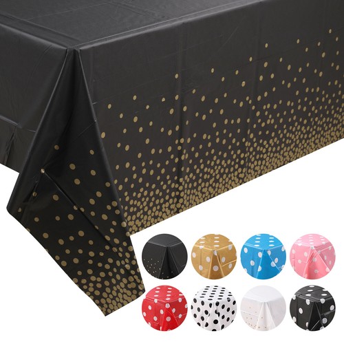 Plastic Table Cover Cloth Wipe Clean Party Tablecovers Cloths Round or Rectangle - Picture 43 of 139
